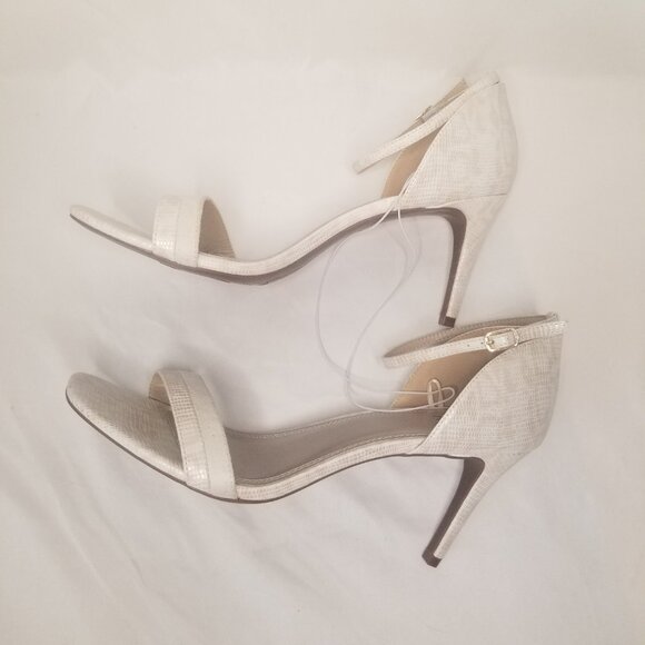 Impo Women 11M 3" High Heel Ankle Strap Open Toe Sandal Leopard Beige Ivory Shee - Picture 10 of 15